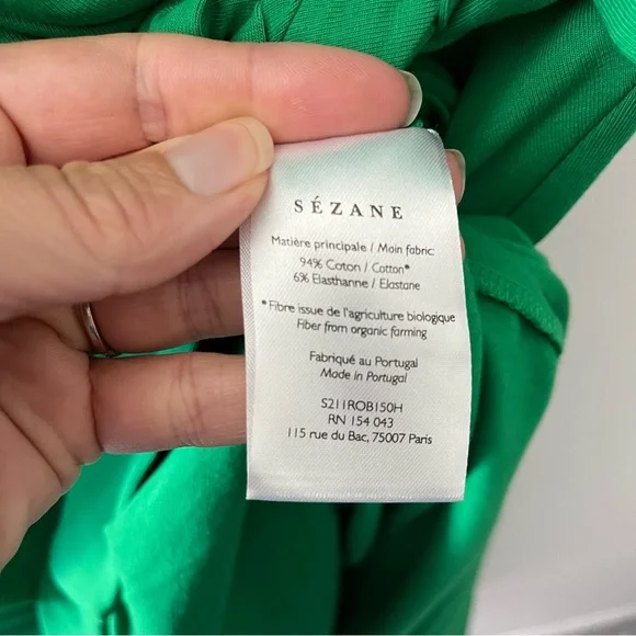 Sezane Pippa Dress Green S - Picture 7 of 8